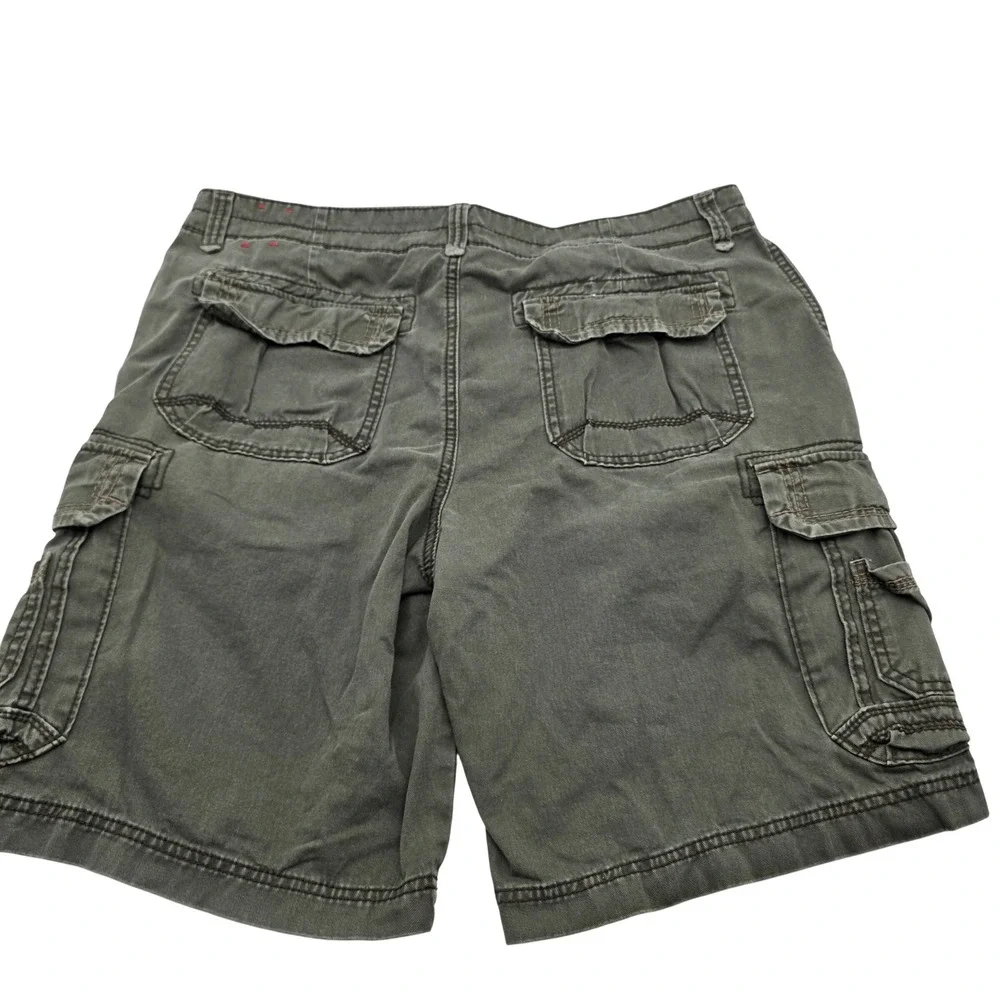 Utility Unionbay Cargo ShortsM 38 Olive Green Multi Pocket Cotton Casual Outdoor